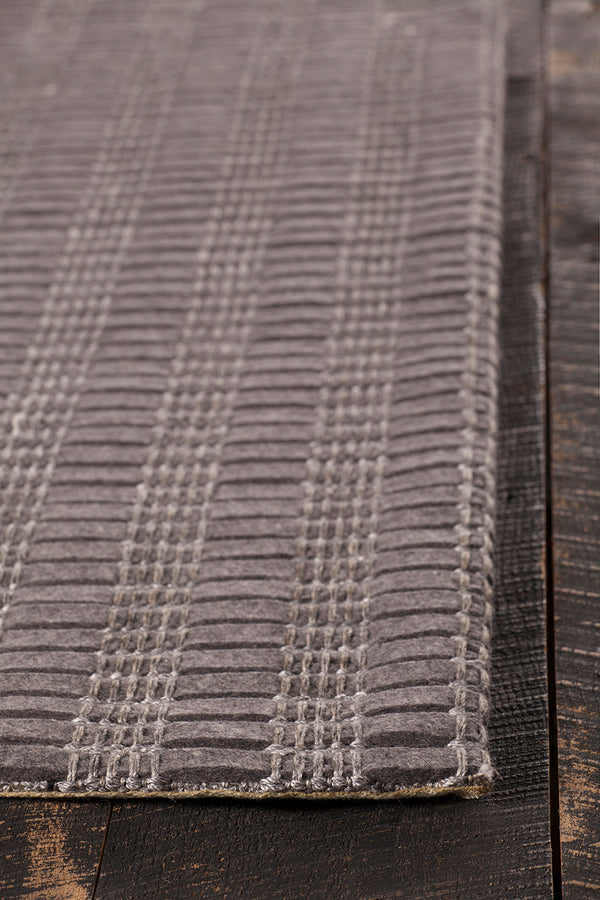 Chandra Rugs Gisela 70% Wool + 30% Viscose Hand-Woven Contemporary Rug Grey 9' x 13'