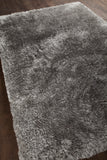 Chandra Rugs Giulia 100% Polyester Hand-Woven Contemporary Shag Rug Grey 9' x 13'