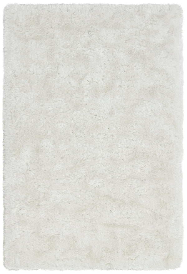 Chandra Rugs Giulia 100% Polyester Hand-Woven Contemporary Shag Rug Ivory 9' x 13'