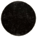Chandra Rugs Giulia 100% Polyester Hand-Woven Contemporary Shag Rug Charcoal 7'9 Round