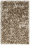 Chandra Rugs Giulia 100% Polyester Hand-Woven Contemporary Shag Rug Tan 9' x 13'