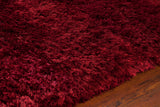 Chandra Rugs Giulia 100% Polyester Hand-Woven Contemporary Shag Rug Red 9' x 13'
