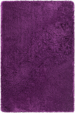 Chandra Rugs Giulia 100% Polyester Hand-Woven Contemporary Shag Rug Purple 9' x 13'