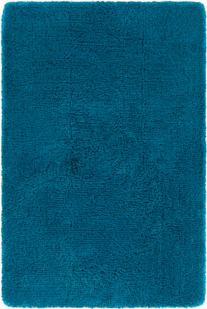 Chandra Rugs Giulia 100% Polyester Hand-Woven Contemporary Shag Rug Blue 9' x 13'