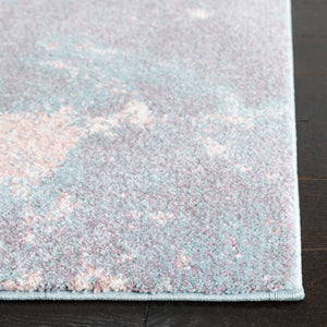 Glacier 123 Contemporary Power Loomed 100% Polypropylene Rug Pink / Blue