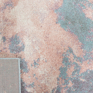 Glacier 123 Contemporary Power Loomed 100% Polypropylene Rug Pink / Blue