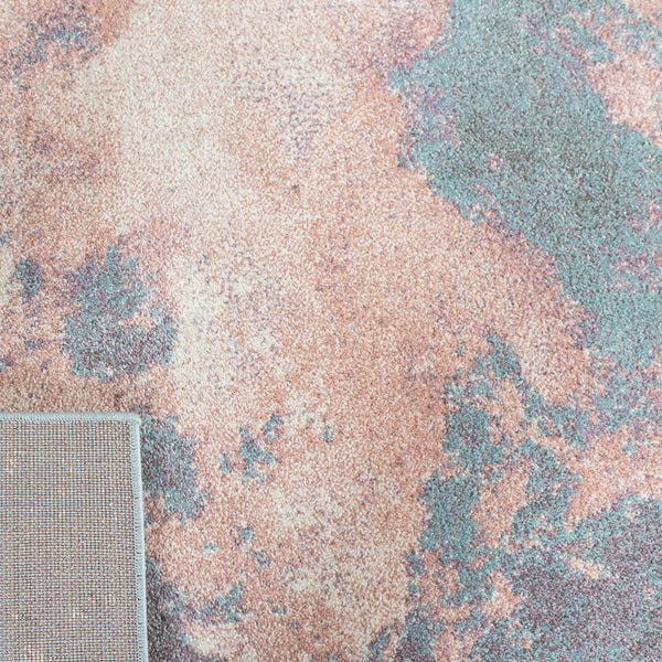 Glacier 123 Contemporary Power Loomed 100% Polypropylene Rug Pink / Blue