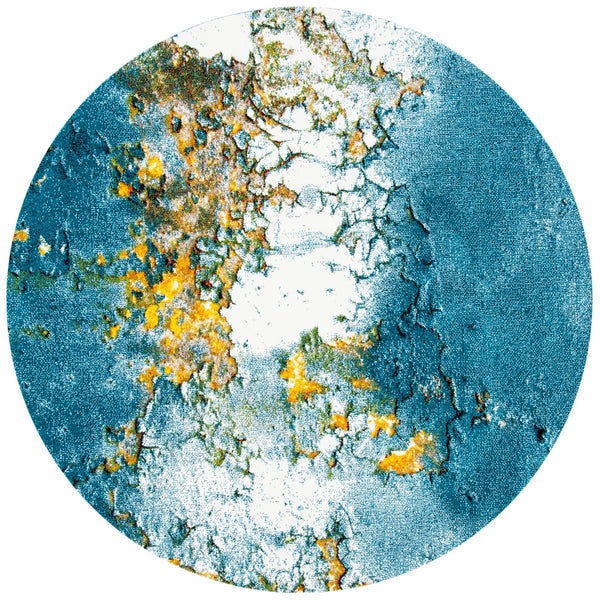 Glacier 125 Contemporary Power Loomed 100% Polypropylene Rug Blue / Gold