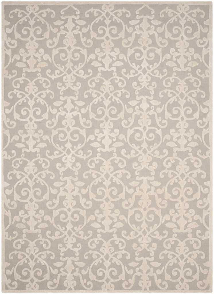 Glamour 101 Hand Tufted 25% Wool & 75% Viscose Rug in Grey, Ivory 8ft x 11ft