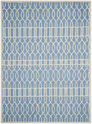 Glamour 103 Hand Tufted 25% Wool & 75% Viscose Rug in Blue, Ivory 8ft x 11ft