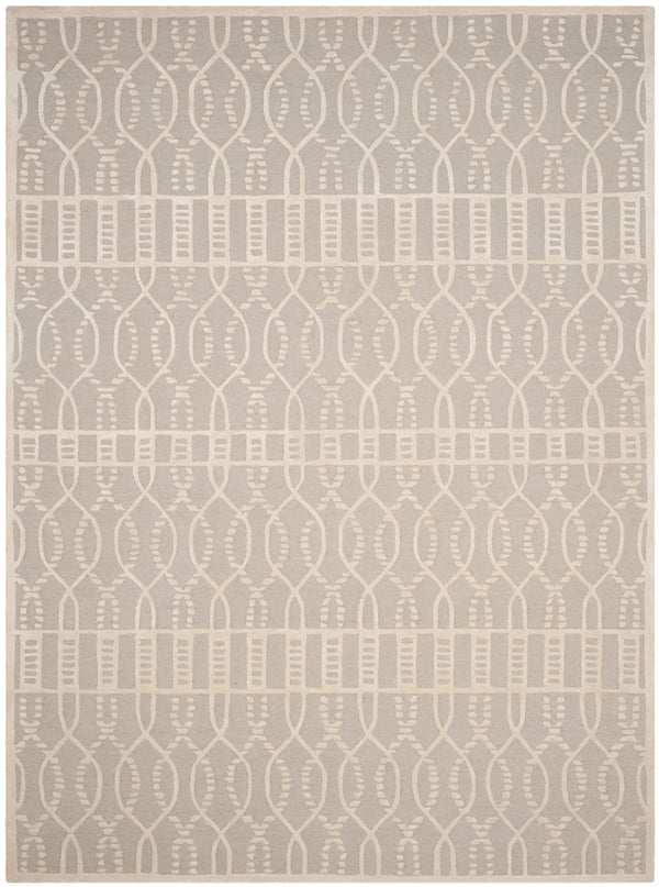 Glamour 103 Hand Tufted 25% Wool & 75% Viscose Rug in Grey, Ivory 8ft x 11ft