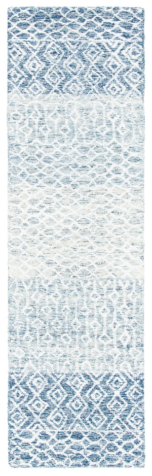 Glamour 304 Hand Tufted 60% Wool, 20% Viscose, 20% Cotton Contemporary Rug Blue / Ivory 60% Wool, 20% Viscose, 20% Cotton GLM304M-28