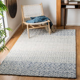 Glamour 304 Hand Tufted 60% Wool, 20% Viscose, 20% Cotton Contemporary Rug Blue / Ivory 60% Wool, 20% Viscose, 20% Cotton GLM304M-9