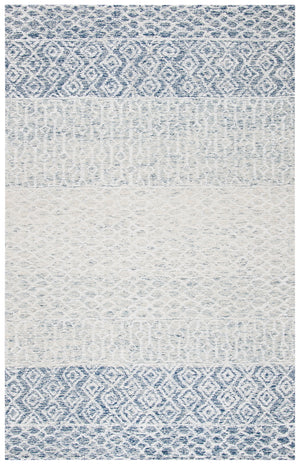 Glamour 304 Hand Tufted 60% Wool, 20% Viscose, 20% Cotton Contemporary Rug Blue / Ivory 60% Wool, 20% Viscose, 20% Cotton GLM304M-5