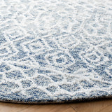 Glamour 304 Hand Tufted 60% Wool, 20% Viscose, 20% Cotton Contemporary Rug Blue / Ivory 60% Wool, 20% Viscose, 20% Cotton GLM304M-6R