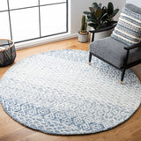 Glamour 304 Hand Tufted 60% Wool, 20% Viscose, 20% Cotton Contemporary Rug Blue / Ivory 60% Wool, 20% Viscose, 20% Cotton GLM304M-6R