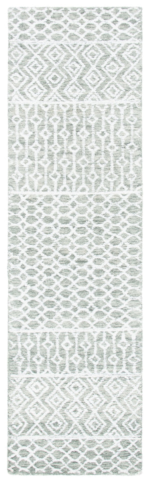 Glm305 Hand Tufted 60% Wool, 20% Viscose, 20% Cotton Contemporary Rug Green / Ivory 60% Wool, 20% Viscose, 20% Cotton GLM305Y-28