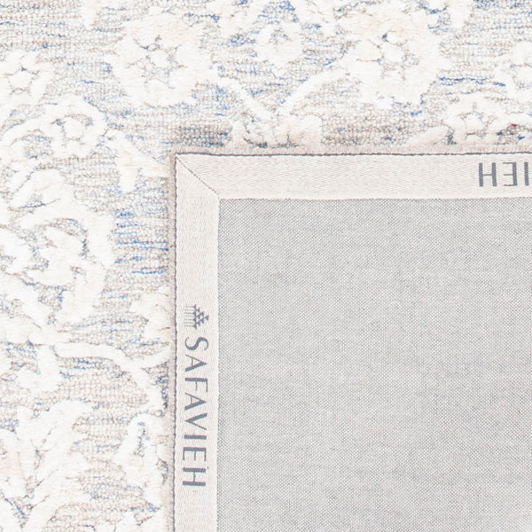 Glamour 551 Hand Tufted 25% Wool & 75% Viscose Rug in Blue, Ivory 9ft x 12ft