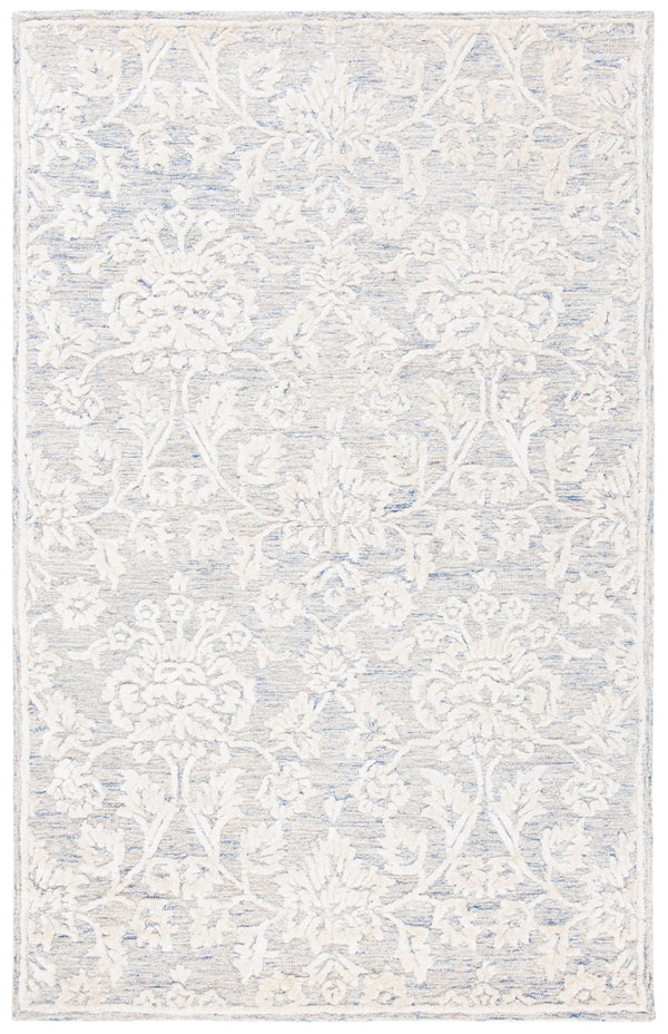 Glamour 551 Hand Tufted 25% Wool & 75% Viscose Rug in Blue, Ivory 9ft x 12ft