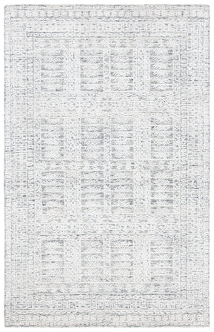 Glamour 553 Hand Tufted 25% Wool & 75% Viscose Rug in Charcoal, Ivory 9ft x 12ft