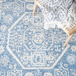 Glamour 556 Hand Tufted 25% Wool & 75% Viscose Rug in Navy, Ivory 8ft x 11ft