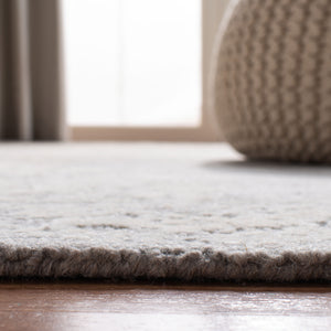 Glamour 558 Hand Tufted 25% Wool & 75% Viscose Rug in Grey, Ivory 8ft x 11ft