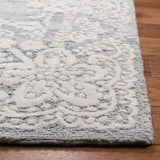 Glamour 558 Hand Tufted 25% Wool & 75% Viscose Rug in Grey, Ivory 8ft x 11ft