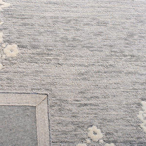 Glamour 558 Hand Tufted 25% Wool & 75% Viscose Rug in Grey, Ivory 8ft x 11ft
