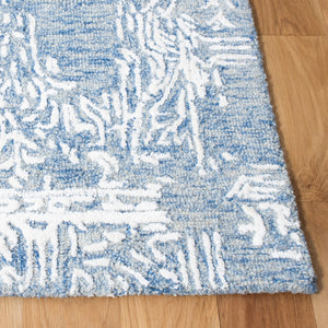Glamour 559 Hand Tufted 25% Wool & 75% Viscose Rug in Blue, Ivory 8ft x 11ft