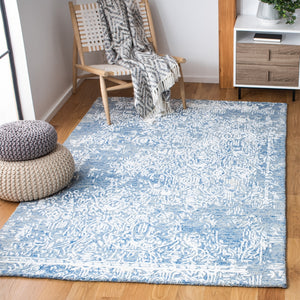 Glamour 559 Hand Tufted 25% Wool & 75% Viscose Rug in Blue, Ivory 8ft x 11ft