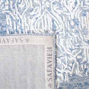 Glamour 559 Hand Tufted 25% Wool & 75% Viscose Rug in Blue, Ivory 8ft x 11ft