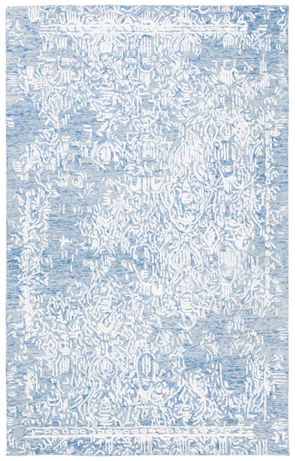 Glamour 559 Hand Tufted 25% Wool & 75% Viscose Rug in Blue, Ivory 8ft x 11ft