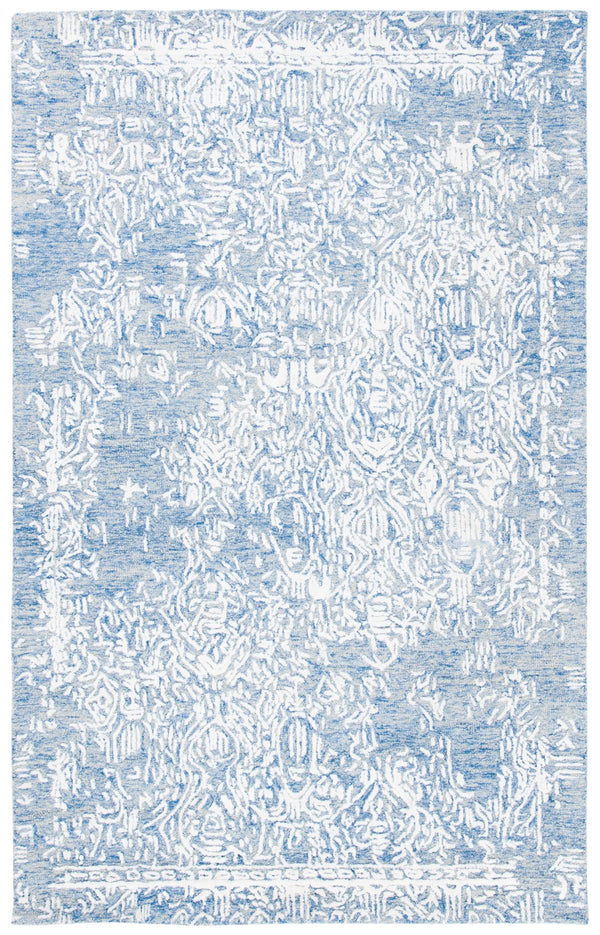 Glamour 559 Hand Tufted 25% Wool & 75% Viscose Rug in Blue, Ivory 8ft x 11ft