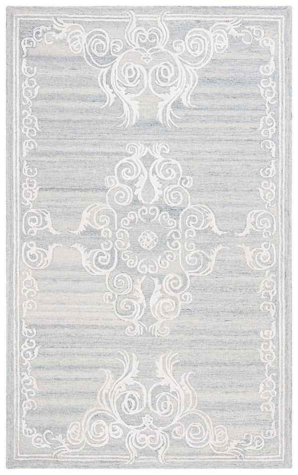 Safavieh Glamour 604 Antique Hand Tufted Rug Silver / Ivory GLM604G-8