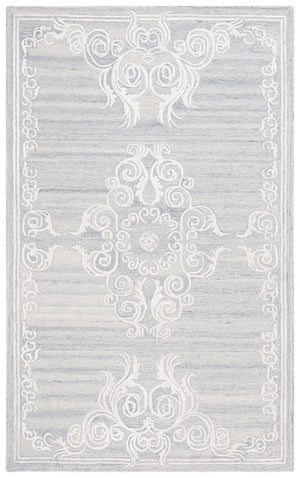 Safavieh Glamour 604 Antique Hand Tufted Rug Silver / Ivory GLM604G-8