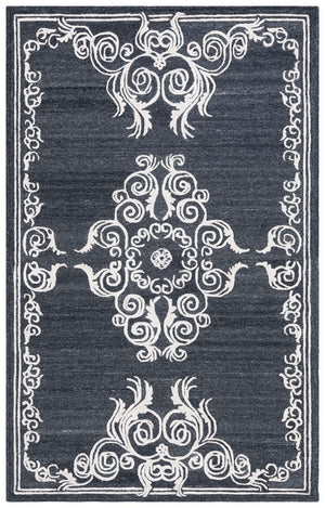 Safavieh Glamour 604 Antique Hand Tufted Rug Black / Ivory GLM604Z-8