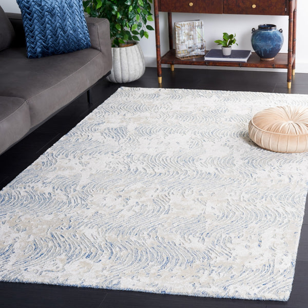Safavieh Glamour 605 Modern Hand Tufted Rug Blue / Ivory GLM605M-8