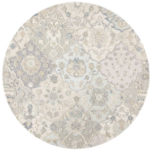 Glamour 622  Hand Tufted 100% Wool (Blended New Zealand Wool) Rug Grey / Blue