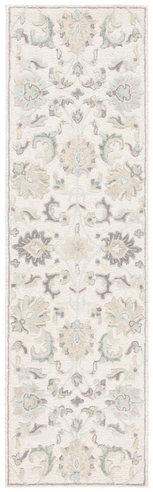 Glamour 624  Hand Tufted 100% Wool (Blended New Zealand Wool) Rug Ivory / Grey