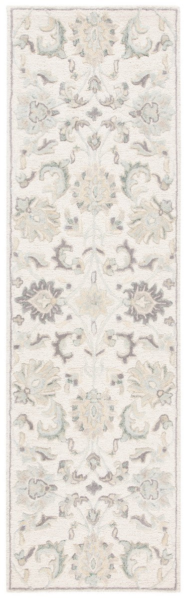Glamour 624  Hand Tufted 100% Wool (Blended New Zealand Wool) Rug Ivory / Grey