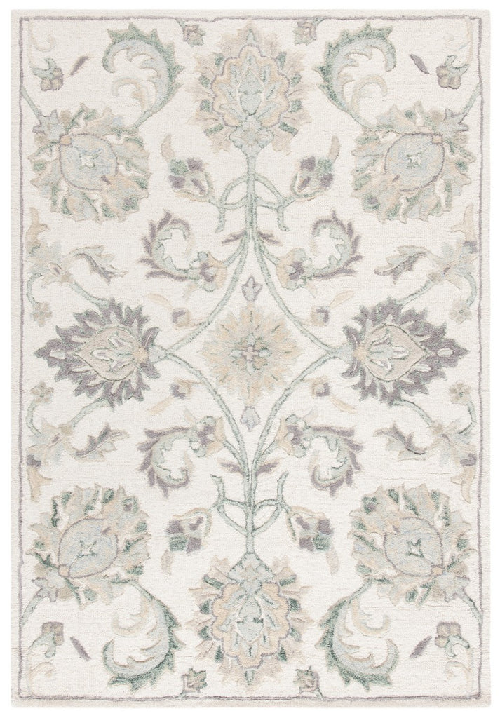 Glamour 624  Hand Tufted 100% Wool (Blended New Zealand Wool) Rug Ivory / Grey