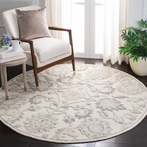 Glamour 624  Hand Tufted 100% Wool (Blended New Zealand Wool) Rug Ivory / Grey