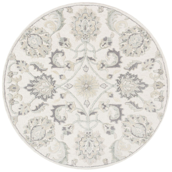 Glamour 624  Hand Tufted 100% Wool (Blended New Zealand Wool) Rug Ivory / Grey