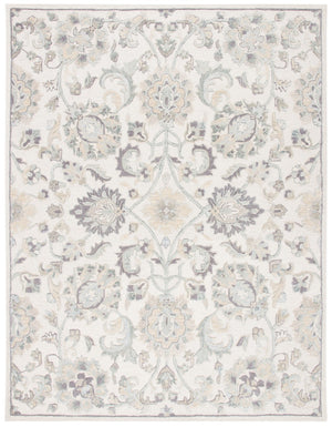 Glamour 624  Hand Tufted 100% Wool (Blended New Zealand Wool) Rug Ivory / Grey