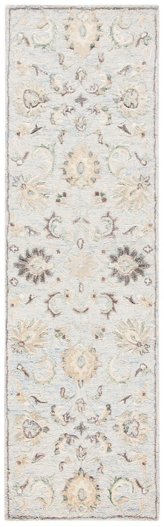 Glamour 624  Hand Tufted 100% Wool (Blended New Zealand Wool) Rug Light Blue / Ivory