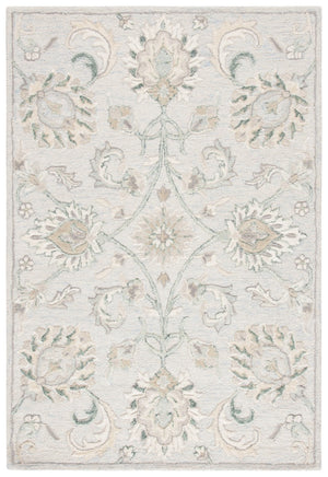 Glamour 624  Hand Tufted 100% Wool (Blended New Zealand Wool) Rug Light Blue / Ivory