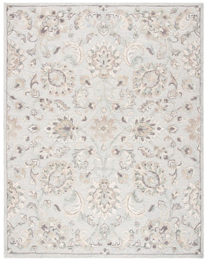 Glamour 624  Hand Tufted 100% Wool (Blended New Zealand Wool) Rug Light Blue / Ivory