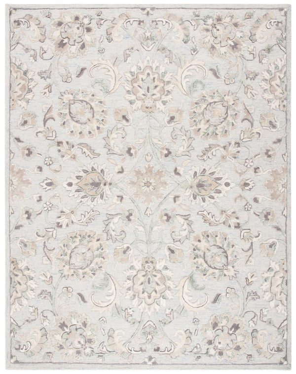 Glamour 624  Hand Tufted 100% Wool (Blended New Zealand Wool) Rug Light Blue / Ivory