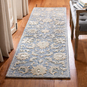 Glamour 624  Hand Tufted 100% Wool (Blended New Zealand Wool) Rug Blue / Beige