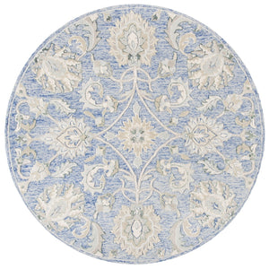 Glamour 624  Hand Tufted 100% Wool (Blended New Zealand Wool) Rug Blue / Beige